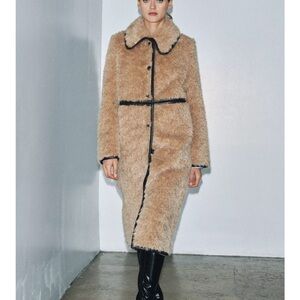 NWT ZARA limited edition long fleece coat